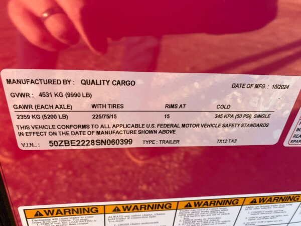 12′ Quality Cargo Concession Trailer